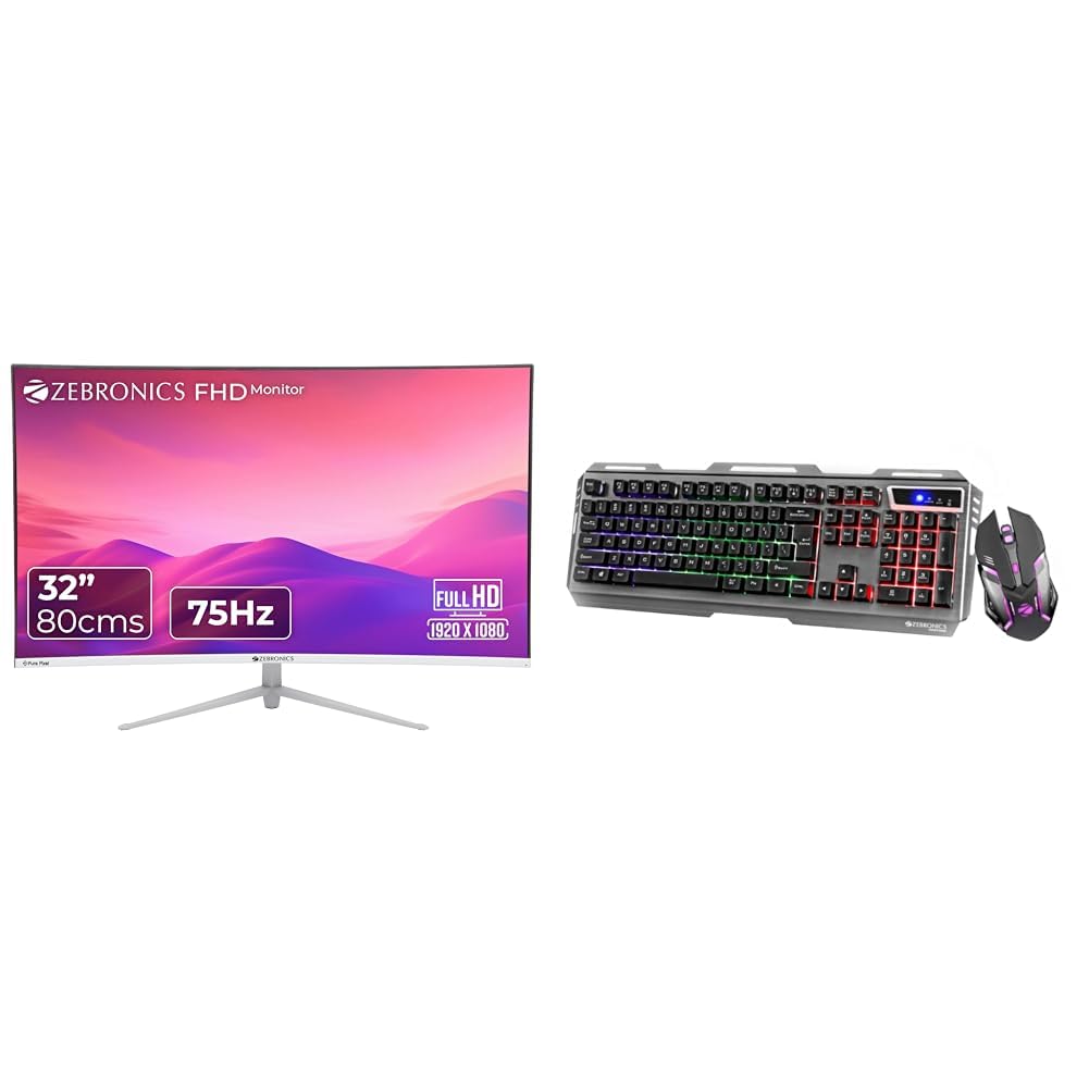 ZEBRONICS AC32FHD LED Curved 75Hz 80Cm (32") (81.28 Cm) 1920x1080 Pixels FHD Resolution Monitor with-image-24