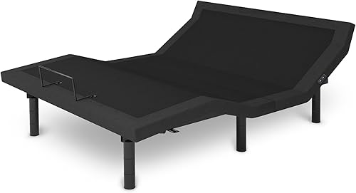 Zutan Base ajustable con tela de tapicería de carbón de primera calidad, inclinación de cabeza y pie, con tecnología de mejora del sueño, soporte
