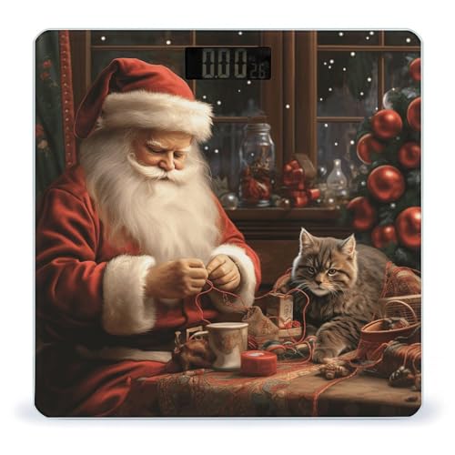 Báscula Digital de Baño con Diseño Navideño 26x26 cm miniatura 1
