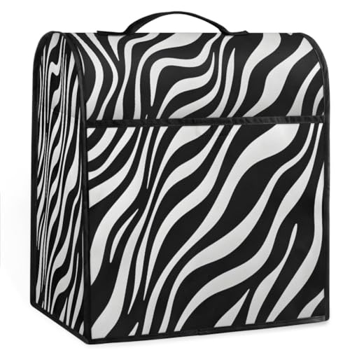 Coffee Maker Cover Zebra Pattern Kitchen Appliance Covers Small Appliance Covers Blender Cover Juicer Cover Dust Covers for Kitchen Appliances with Top Handle and Pockets,Washable,C468