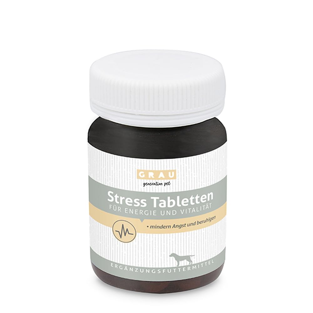 GRAU - l'originale - compresse antistress, rilassamento naturale, con valeriana, bacche addormentate e complesso vitaminico B, confezione da 1 (1 x 120 pezzi), alimento complementare per cani