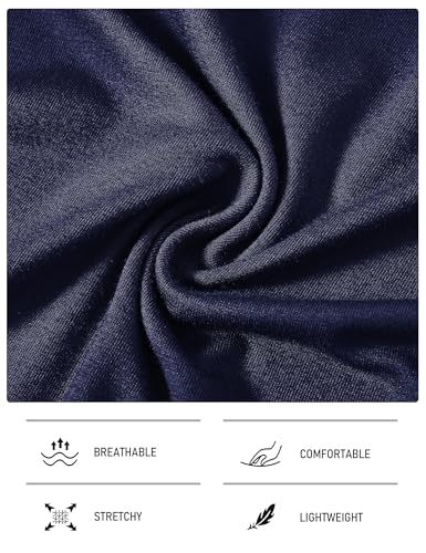 MoFiz Mens Pajama Sets Comfy Long Sleeve Sleepwear Top Solid Pyjama Pants with Pocket 2 Piece Loungewear PJs Sets for Men4