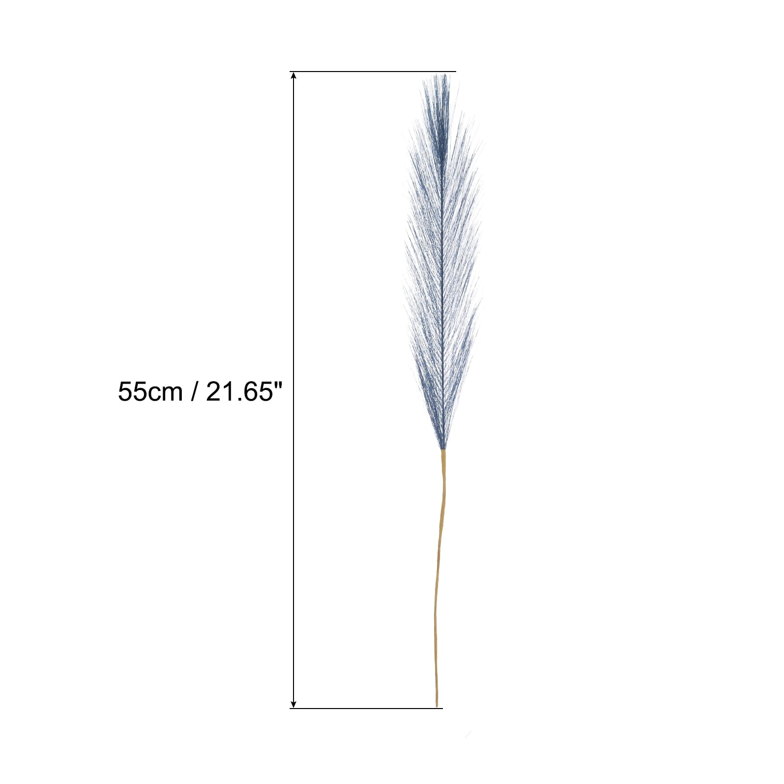 QUARKZMAN 25Pz Erba di Pampa Finta, 21"/55cm Erba di Pampa Finta Soffice Decorativa Alta Erba di Pampa Artificiale per Soggiorno Festa Parete Vaso Decorazione Matrimonio, Blu Scuro