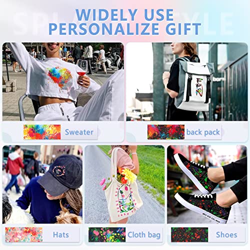 Tintnut Splash Heat Transfer Vinyl - 16 Sheets 10X12 Inch Htv Ink Watercolor Iron On Vinyl For T-Shirts Hats Clothes,For Cricut & Silhouette Cameo #TOP2