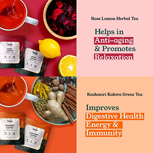 Teaniru, Green Tea Sampler - Tea Variety Pack, 4 Flavored Green Tea - 84 Sachets | Tea For Detox, Energy, Immunity & Relaxation | Rich In Antioxidants, Zero Calorie, Gluten-Free, Vegan Green Tea (Pack Of 3) #TOP4