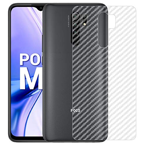 Image of Compatible with Redmi Poco M2 Back Screen Protective Film Carbon Fiber Skin Transparent Screen Guard Sticker