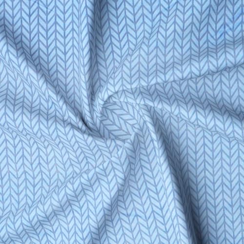Image of RD TREND Presents Luxurious Glace Cotton Super Soft 210 TC 360 Elastic Fitted Bedsheets Single Bed Size (72 x 48 x 8 Inch) with 1 Pillow Cover Size (28 x18), Color- Blue, Solid