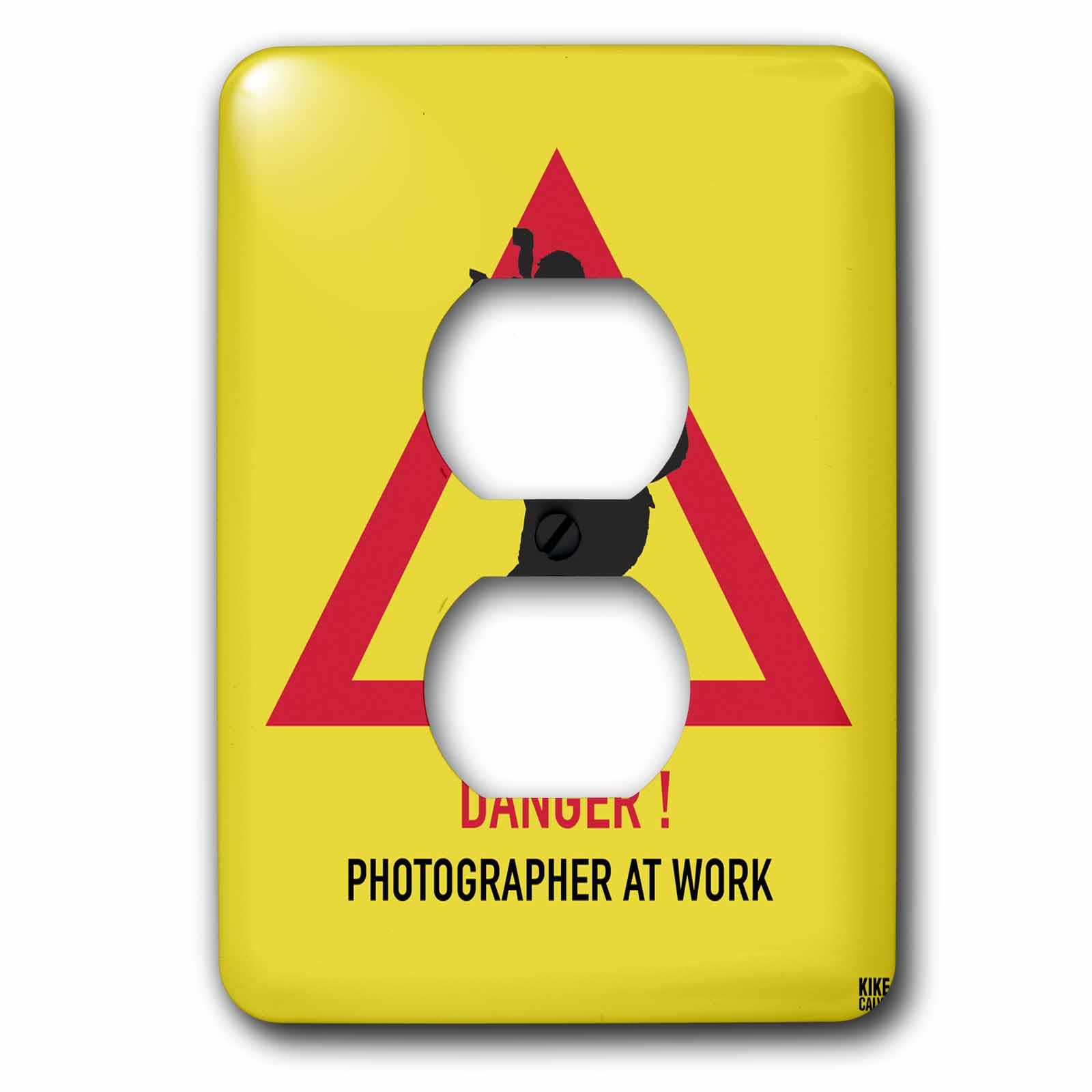 Danger Bouchon de prise rouge noir signalisation 3dRose LSP_37726_6