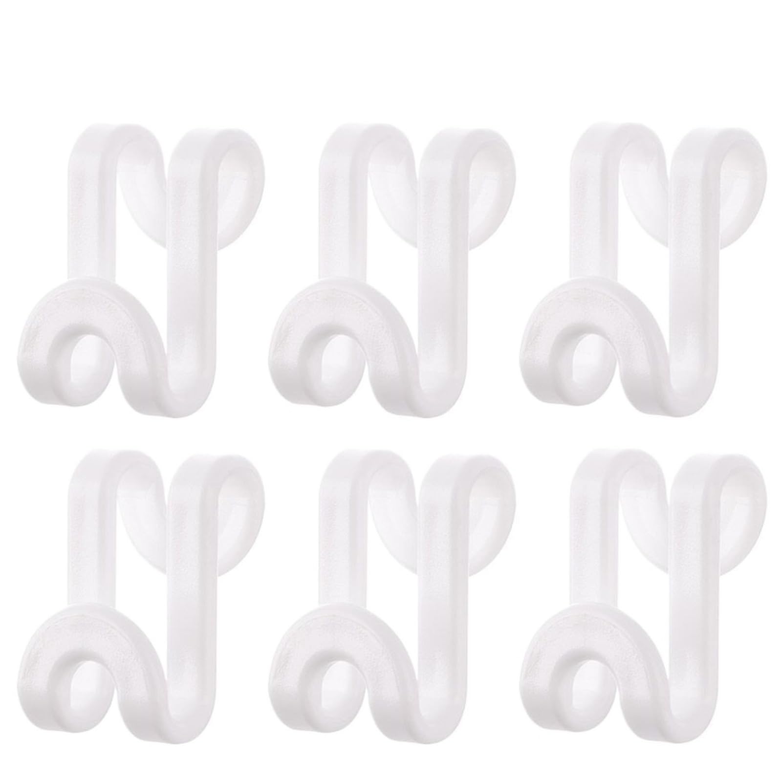 Hangers for Clothes Space Savers 300pcs Clothes Rack Wardrobe Hanging Hanger Connection Hook Space Saving(White)