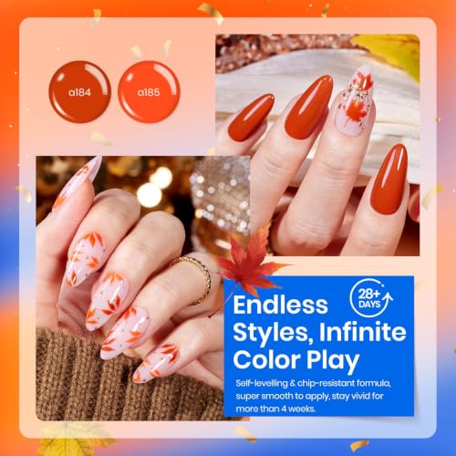 Image of Beetles Fall Gel Nail Polish Set - Burnt Orange Shimmer Gel Polish