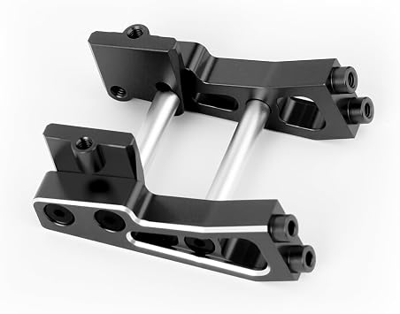 Aluminum Alloy Rear Wing Set Upgrade Parts for Arrma 1/14 Typhon Grom,Replace#ARA480074 (Black)