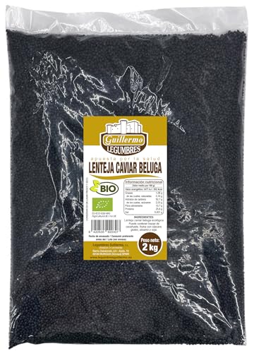 Guillermo | Lenteja beluga caviar BIO - Bolsa 2 kg. | 100% ecológica | Alto contenido en proteínas...