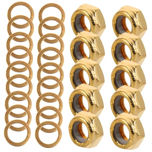 Abaodam 32PCS Skateboard Truck Axle Washers and Lock Nuts Set Heavy Duty Hardware Kit for Enhanced Stability and Quick Installation Compatible with Various Skateboard Trucks