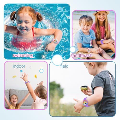Image of Waterproof Air tag Bracelets for Kids (2 Pack) - Soft Silicone Hidden Air tag Wristband - Lightweight GPS Tracker Holder Compatible with Apple Airtag Band for Child