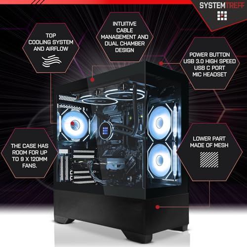 SYSTEMTREFF Gaming PC Intel Core i7-14700KF 20x5.6GHz | Nvidia GeForce RTX 4060 8GB DX12 | 1TB M.2 NVMe | 32GB DDR5 RAM | WLAN Desktop Computer Rechner für Gamer, Zocker & Streamer – Bild 4