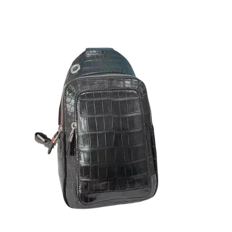 Authentic Exotic Crocodile Belly Skin Men's Casual Chest Bag Messenger Bag Genuine Real Alligator Leather Male Crossbody Bag