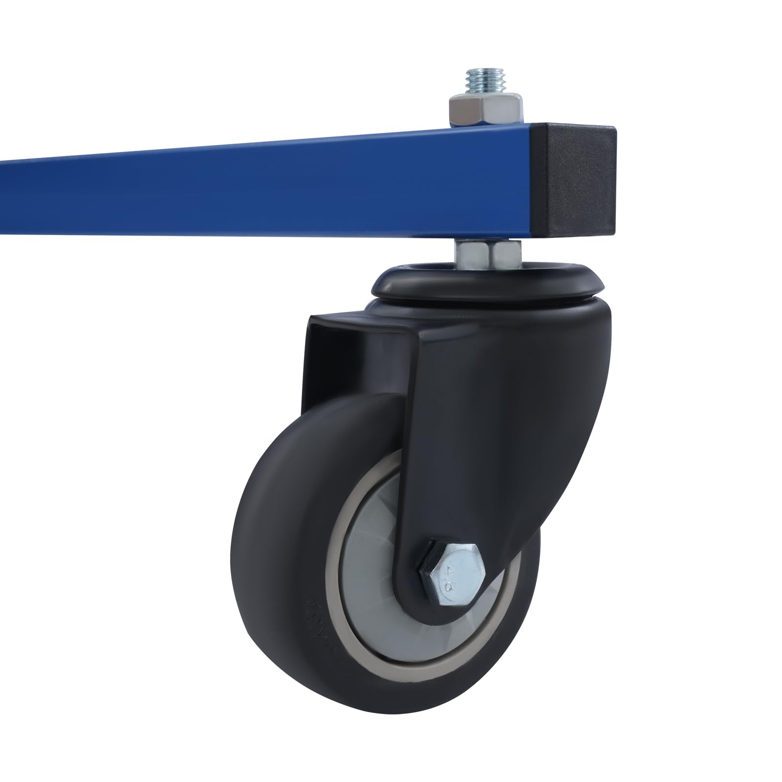 Lackierständer Auf Rädern,360° Drehbar, Höhenverstellbar Felgen-Lackierbock 4 Halter, Felgenlackierständer für Autoteile,Felgen,Hauben,Kotflügel,Türen,Stoßstange zum Lackieren (Blau)
