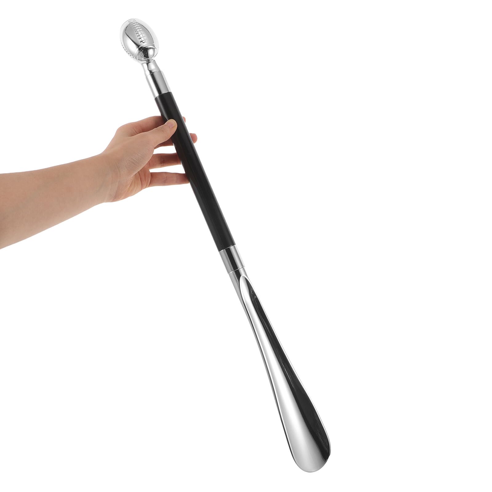 UKCOCO Calzador Deportivo Largo de 53 CM en ABS Plateado Ayuda para Calzado Deportivo y Botas de Trabajo Portátil para Embarazadas y Personas Mayores Accesorio Práctico para Uso en