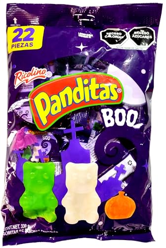Productos Desechables Para El Hogar, Grocery Ricolino Panditas Boo - Gomitas sabores manzana verde, mora azul, mandarina y guanábana - 22 piezas - 330 g