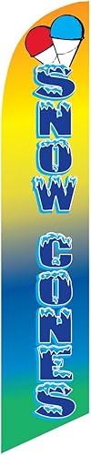 Bandera de swooper de conos de nieve, bandera de repalcement solamente