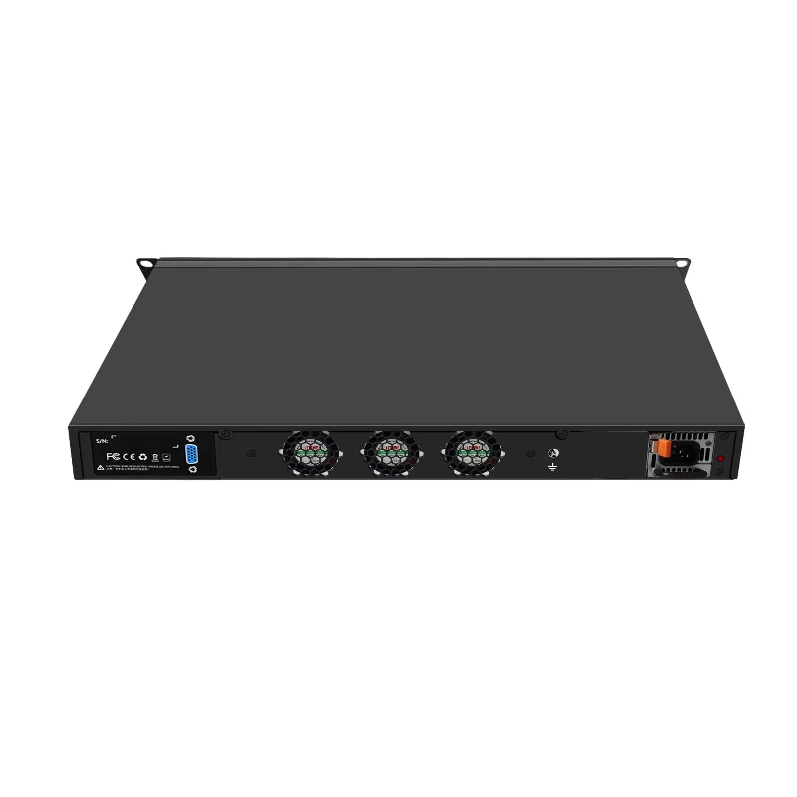 SJRC 19 Pouces Firewall Hardware C246 Core i9 9900, 8 Ports i226V 2.5GbE LAN 1U Router PC with 6x SFP+ 10GbE, 19" Rackmount Network Security Appliance with 16GB RAM 128GB SSD, VGA