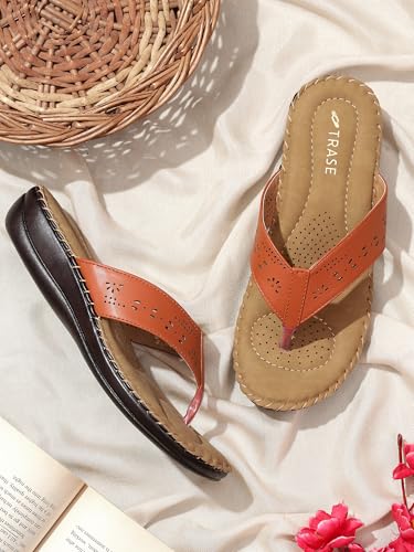 Image of TRASE Slippers for Women Stylish Flat | Comfortable Orthopedic Soft Chappals | Lightweight Ortho Footwear for Ladies