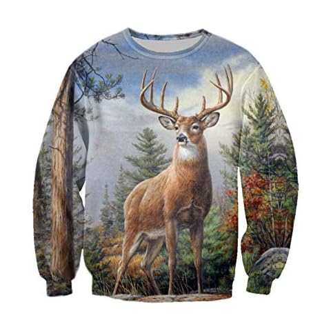 Animal Deer 3D Printed Unisex Casual Pullovers Hoodies Fashion Sweatshirt/Zip Hoodie Cover