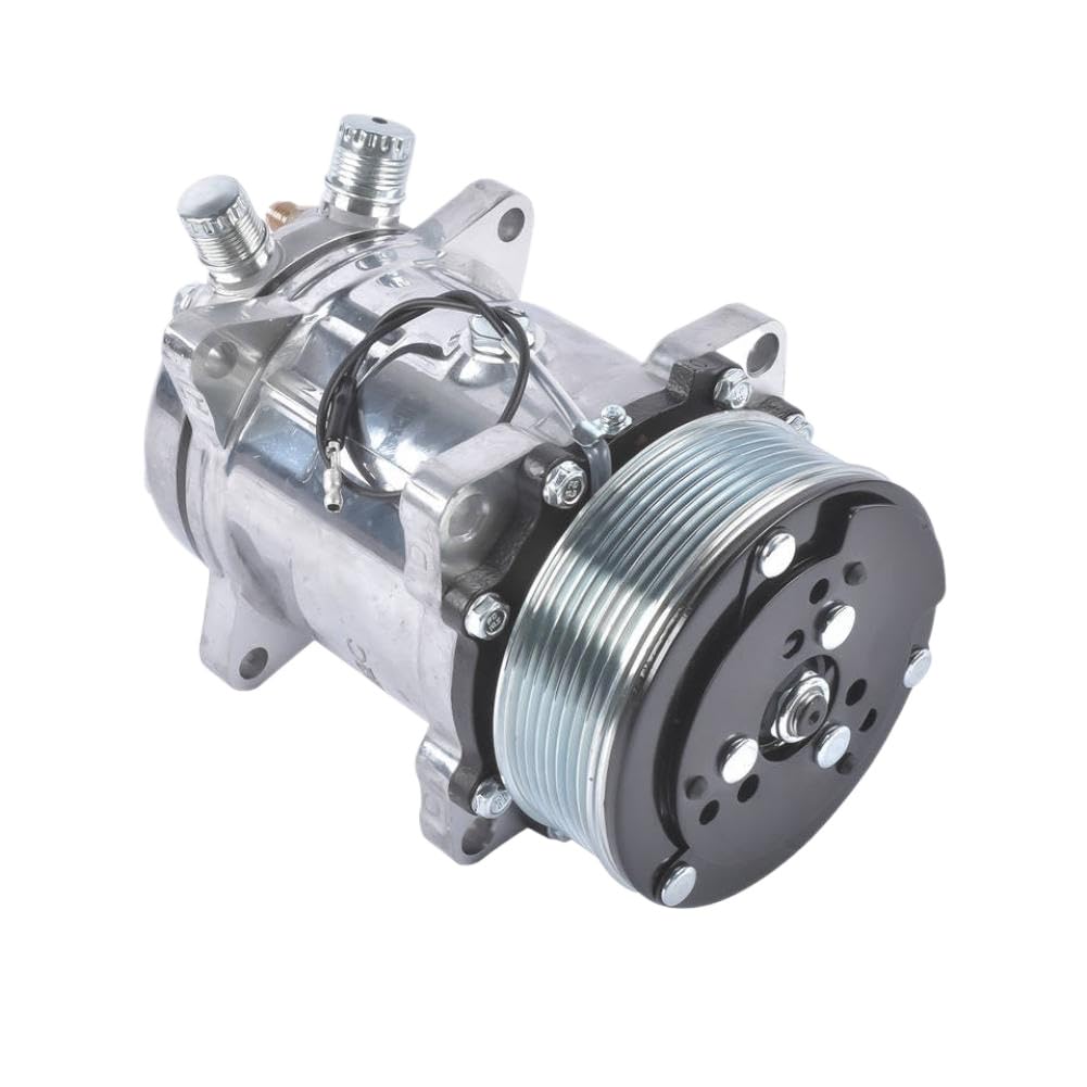 Cmxdhrkft Onecolor A/C Compressor With 8-Groove Pulley Compatible With Sanden 508 Style Serpentine Belt