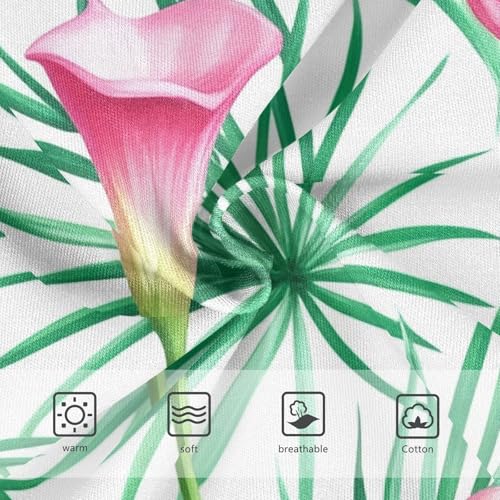 Flower Girls Underwear Toddler 2t Cotton Little Girl Panties Floral Pink Calla Lilies Green Palm Briefs Underpants3