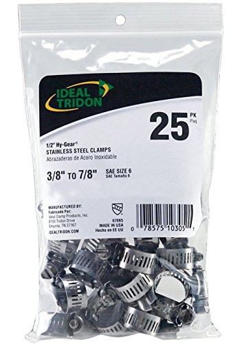 Ideal Tridon 64006h 25/Bag Hose Clamps, Stainless Steel