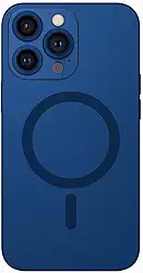 Capa Case Capinha Fosca Magnética Anti-impacto Slim Bordas Elevadas Com Proteção de Lentes Para iPhone (Azul, iPhone 17 Pro)