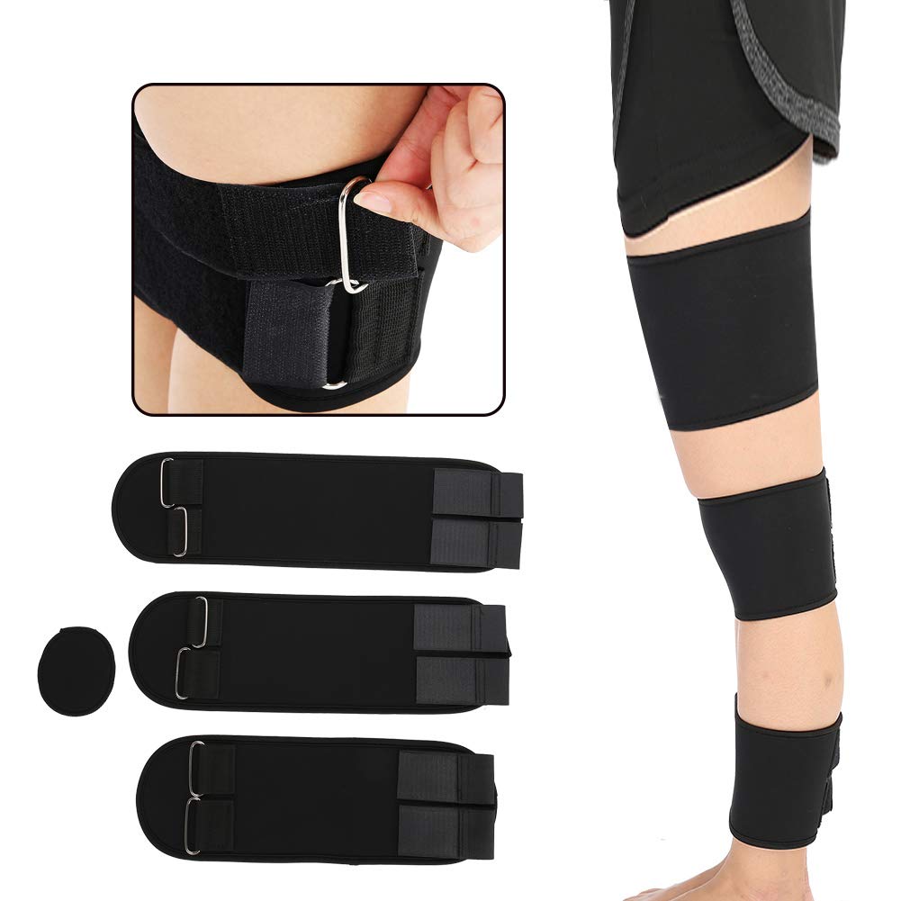 Beinkorrekturgürtel, 3 Stück, Haltungskorrektor für O- und X-Beine, Orthopädisch, 3 Größen für Oberschenkel, Knie, Schienbein, XL