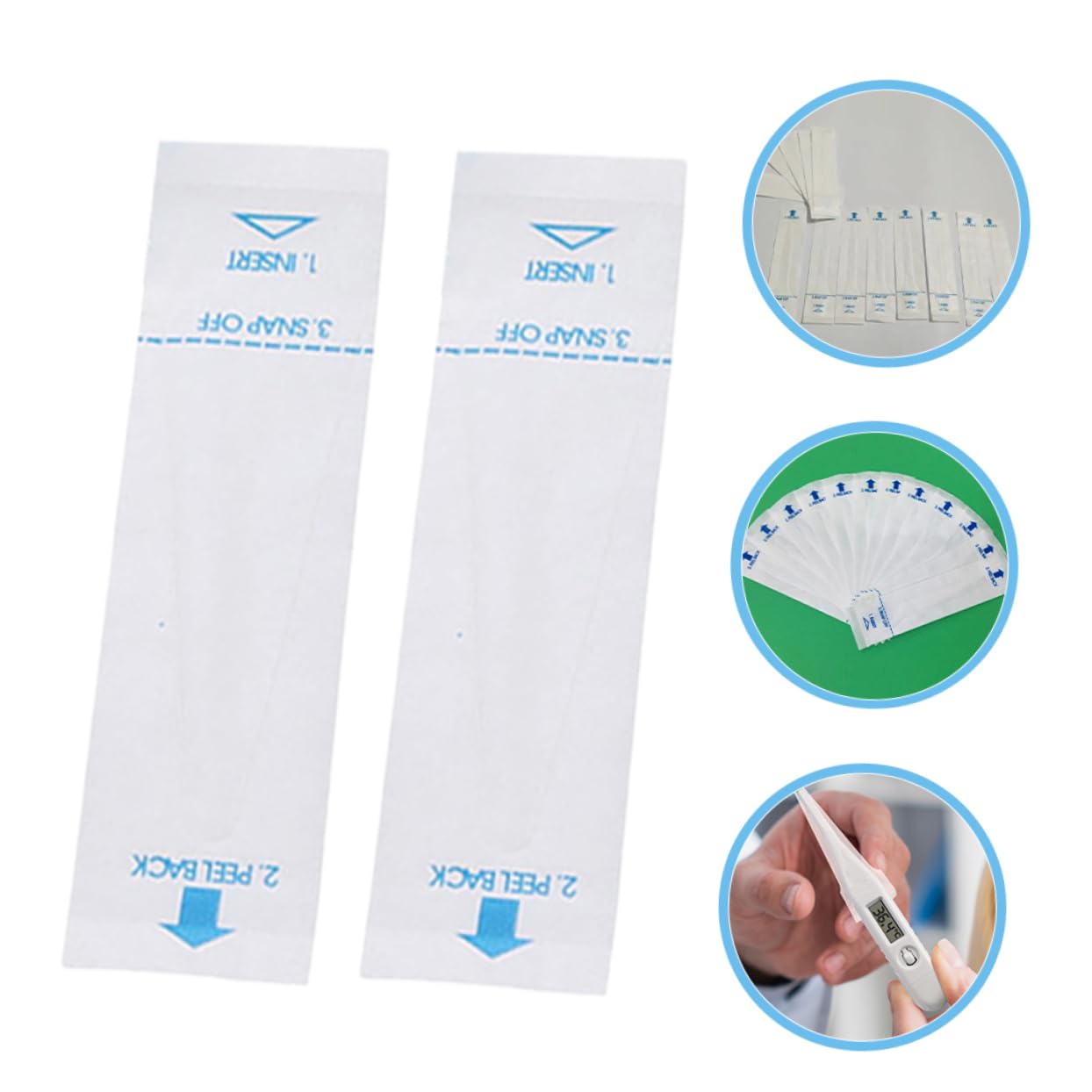 iplusmile 500stücke Thermometer Schutzkappen Papier Hygienische Abdeckungen Für Digitale Thermometer Für Haustiere Einfach Zu Verwenden Und Anwendung