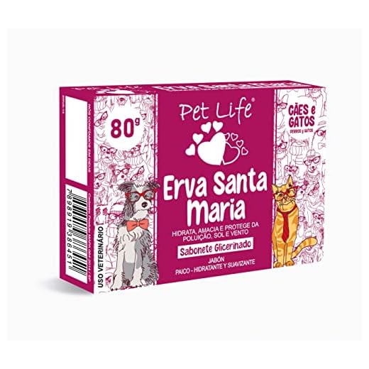 Sabonete Pet Life Erva Santa Maria Cães e Gatos 75g