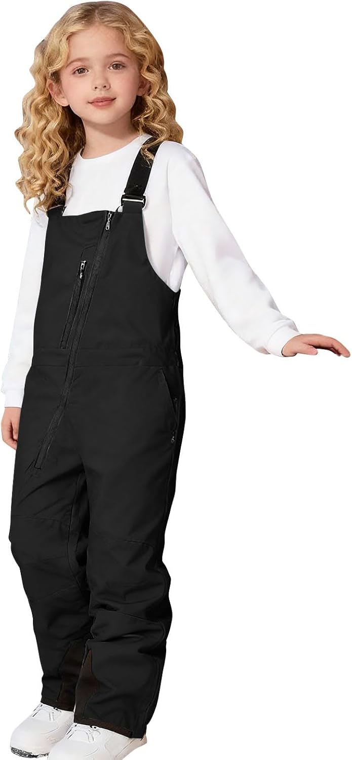 Kids Snow Pants Waterproof Insulated Winter Bibs Overalls for Girls and Boys with Adjustable Strap Snowsuit Size 3-12