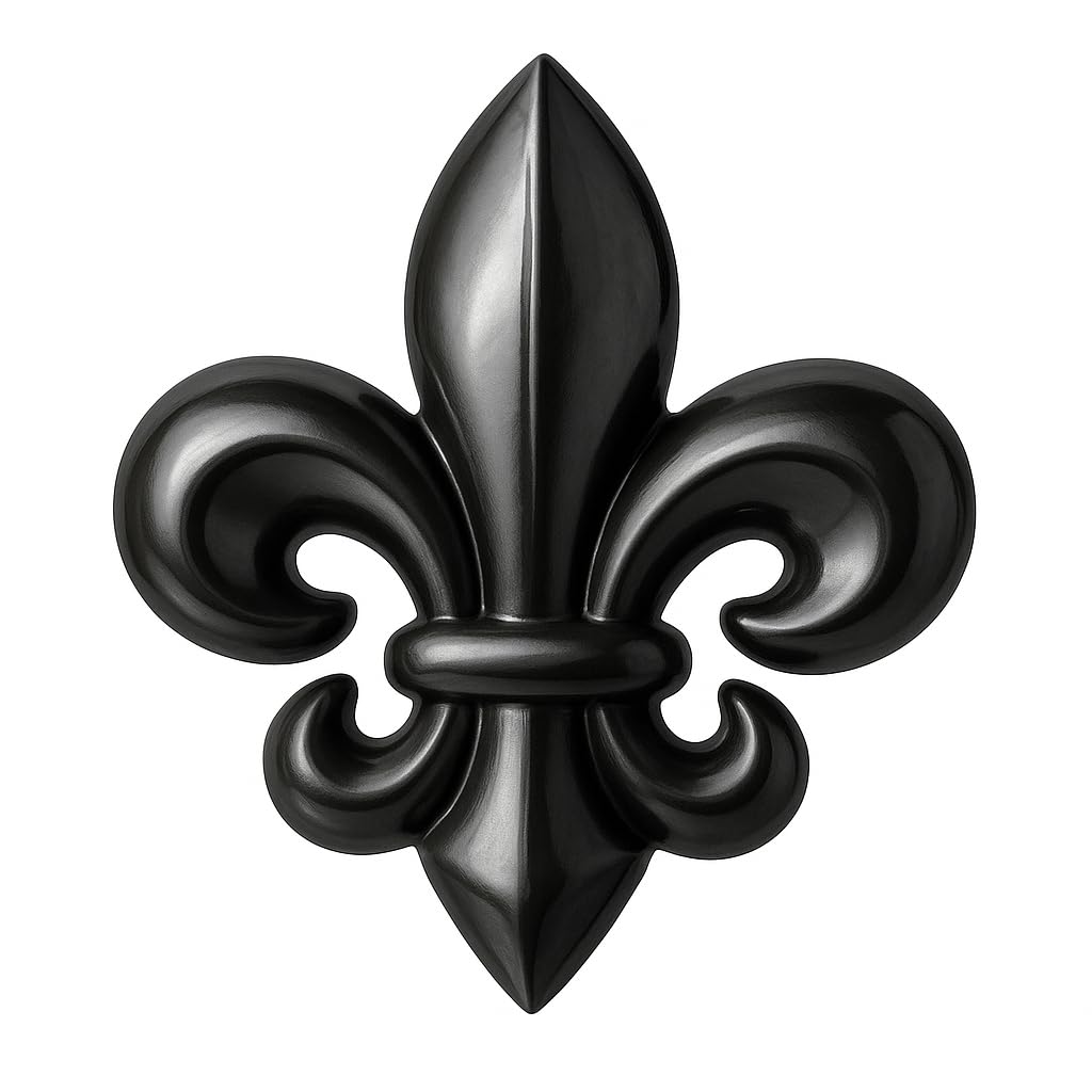 Lot 4 Pins Fleur de Lys | Broche Fleur Classique et Elégante | Pin's France Doré Argenté Noir | Pins pour Femme Costume Homme | Accessoires de Chemise Mariage Française Luxe