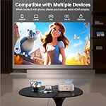 Mini Projector, VOPLLS 1080P Full HD Supported Video Projector, Portable Outdoor Home Theater Movie Projector, 50% Zoom, Compatible with HDMI, USB, AV, Smartphone/Tablet/Laptop (Small Projector) - Image 4
