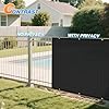 TANG Fence Privacy Screen Black 4 Feet x 12 Feet Outdoor Shade Cloth with Grommets, 150 GSM Temporary Fence Cover with Zipties Mesh Netting Fences Blockage for Backyard Garden Patio Chain Link #1
