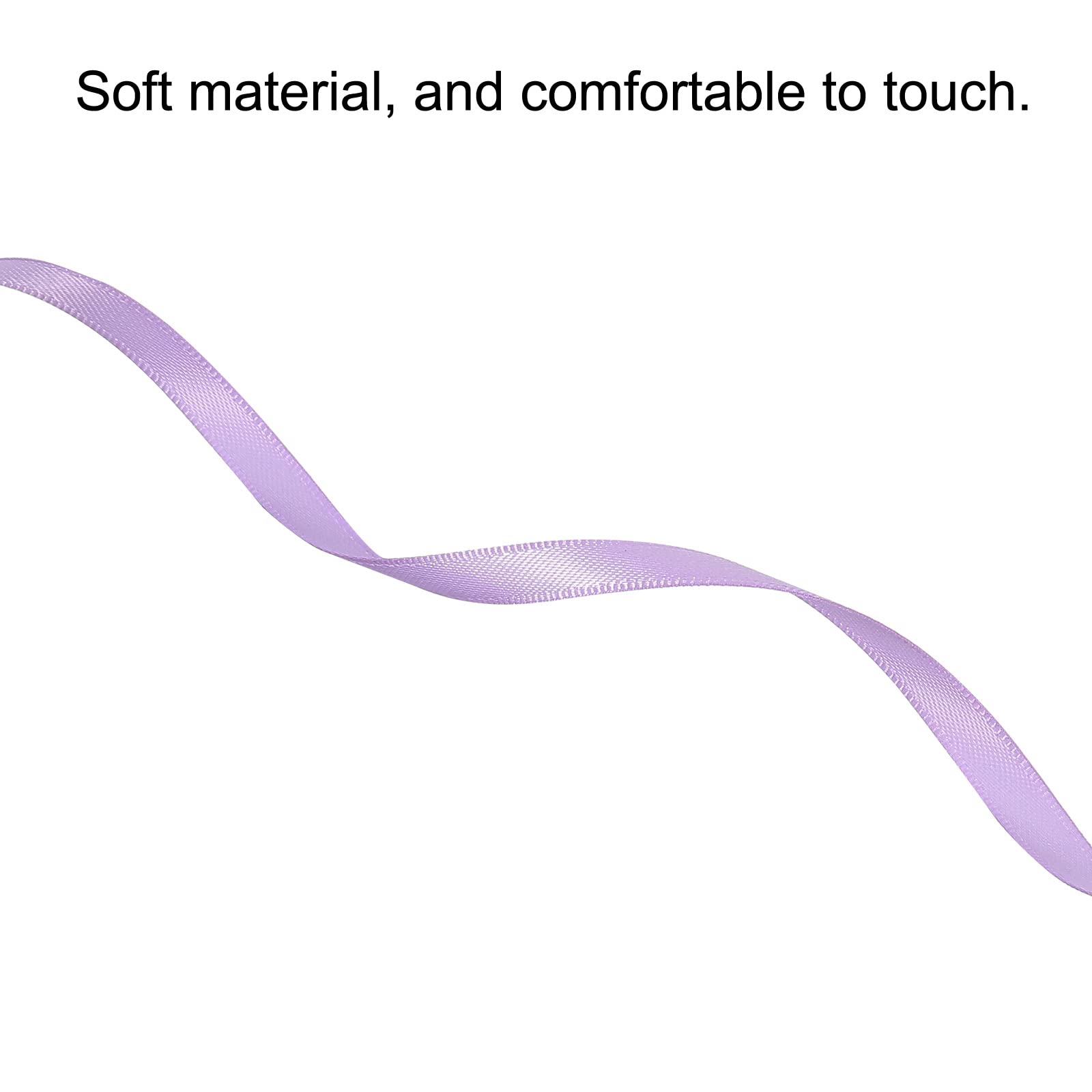 PATIKIL 0.28 Inch Wide 100 Yards Satin Ribbon, Double Face Solid Crafts Roll for Party Home DIY Wrapping Decoration Violet - Image 3
