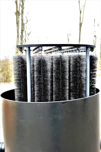 Forega - Filterbürste 24 Stück Ø 10 cm á 60 cm; für Koiteich | Effektive Reinigung und klares Wasser | Hochdichte Polypropylenfasern | Wellenförmiges Borstendesign, Schwarz