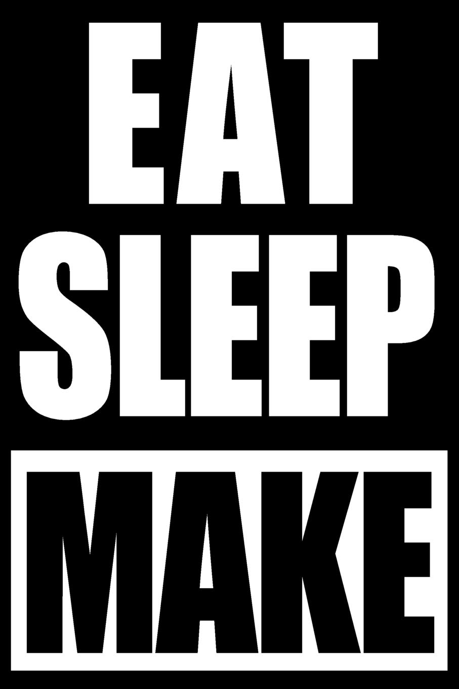 Carnet Humoristique Eat Sleep Make - Cahier Pratique pour Artisans