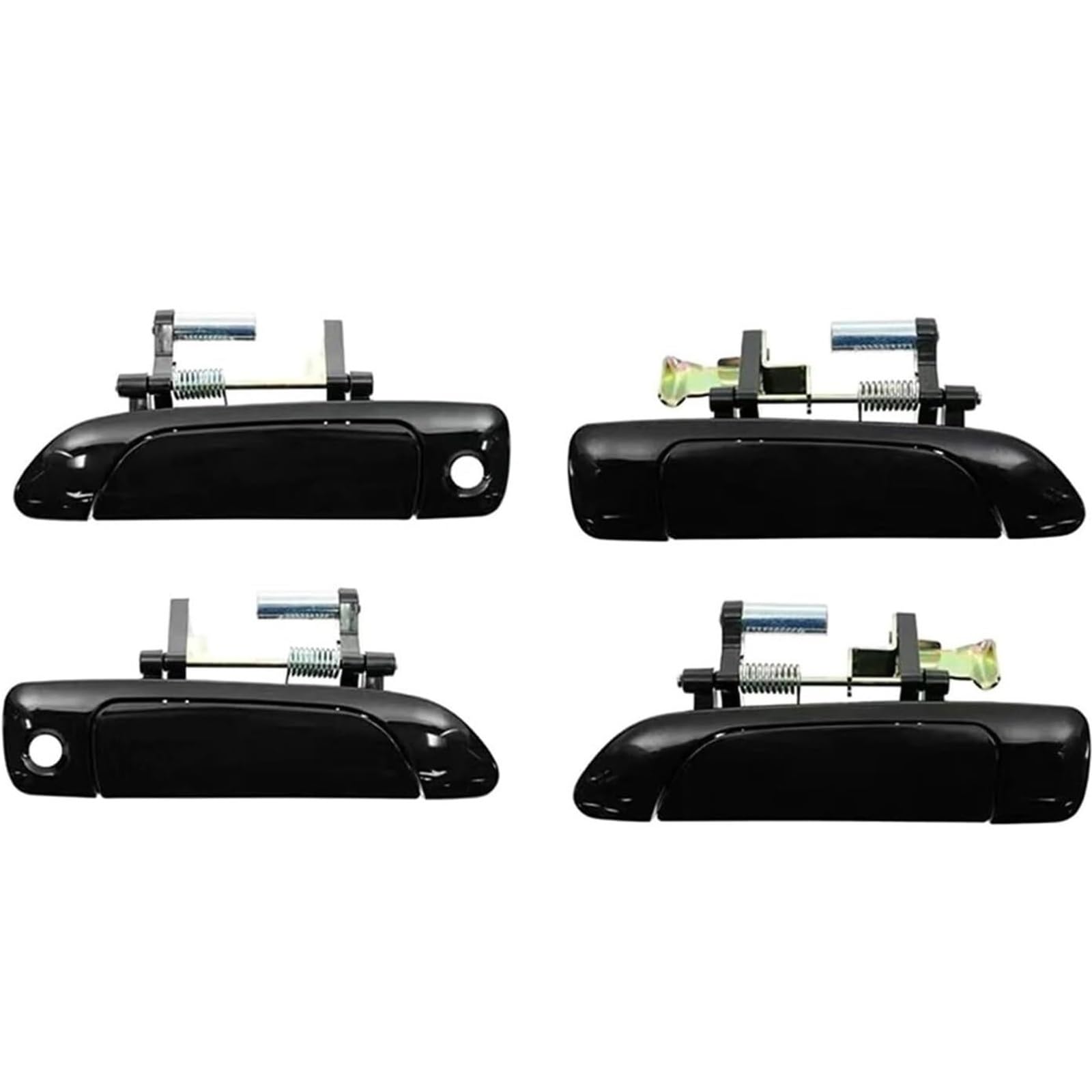 Glymzoi One Color Car Exterior Door Handles Car Outer Door Handle For Civic 2001-2005 4Pcs/Lot Front Rear Exterior Outside Handles Set Black