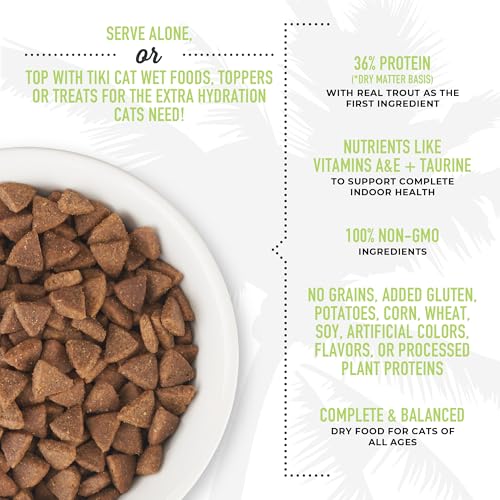 Image of Tiki Cat Born Carnivore Indoor Health Non-GMO, Trout and Menhaden Fish Meal Recipe 3 lbs.