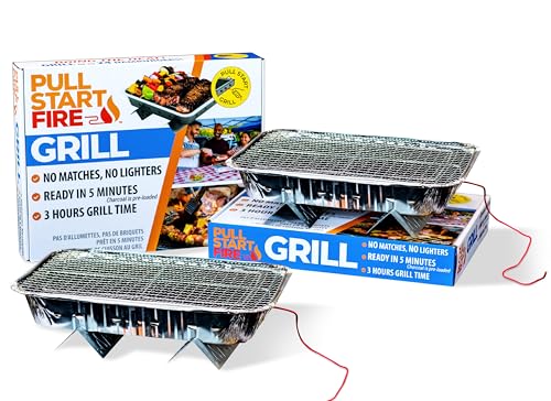 Pull Start Fire Grill Portable Charcoal BBQ