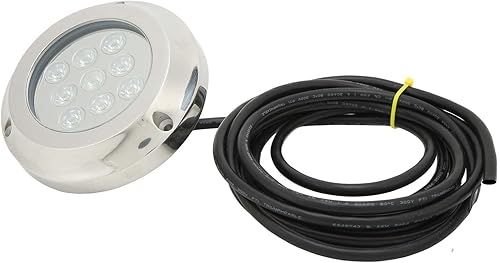 Miniatura 7 de Luz subacuática para yate de acero inoxidable 316 CC 12V-24V vidrio templado IP68 impermeable cúpula marina iluminación de domo cola de agua de mar