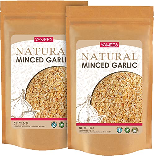 Minced Garlic - Dried Minced Garlic - Dehydrated Garlic - Garlic Flakes - BULK Spices - 24 Oz (2 Packs - 1.5 LB Total)