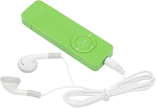 Reproductor MP3, reproductor USB MP3 de bolsillo con batería de 180 mAh para correr deportes, mini reproductor de música sonido sin pérdida (verde)