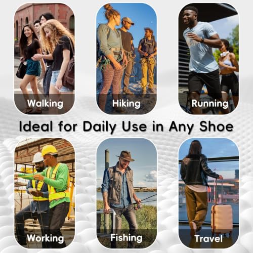 Image of Memory Foam Insoles for Men Comfort Replacement Shoe Inserts for Work Boot,Running Shoes,Hiking Shoes,Sneaker,Cushions Shock Absorbing Inner Soles for Foot Pain Relief,White US13