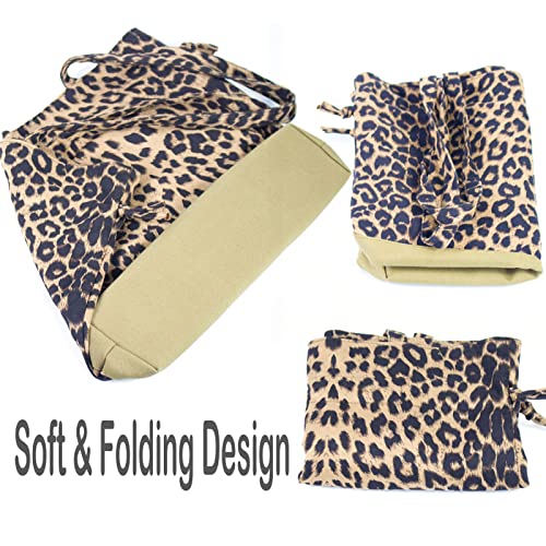 Image of Leopard Shoulder Bag Soft & Lightweight Large Tote Purse Handbag Travel Satchel Gift for Women