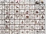 WEFHEF 64 Stück Weihnachten Schablonen, Weihnachts Zeichenschablonen Malschablonen aus Kunststoff Weihnachtsbaum Weihnachtsmann Schneeflocke Elch Vorlage Schablonen für DIY Weihnachtsdeko